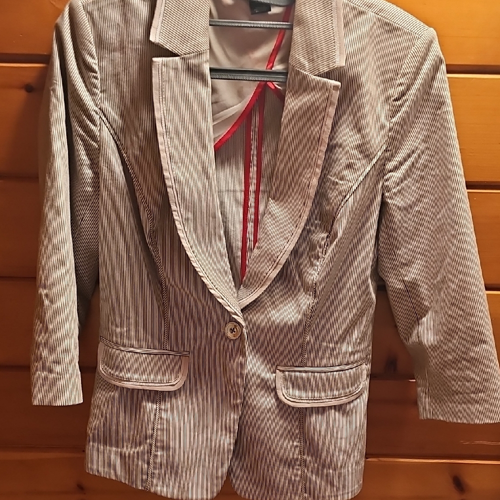 White House Black Market Tan Blazer Classic Tailoring